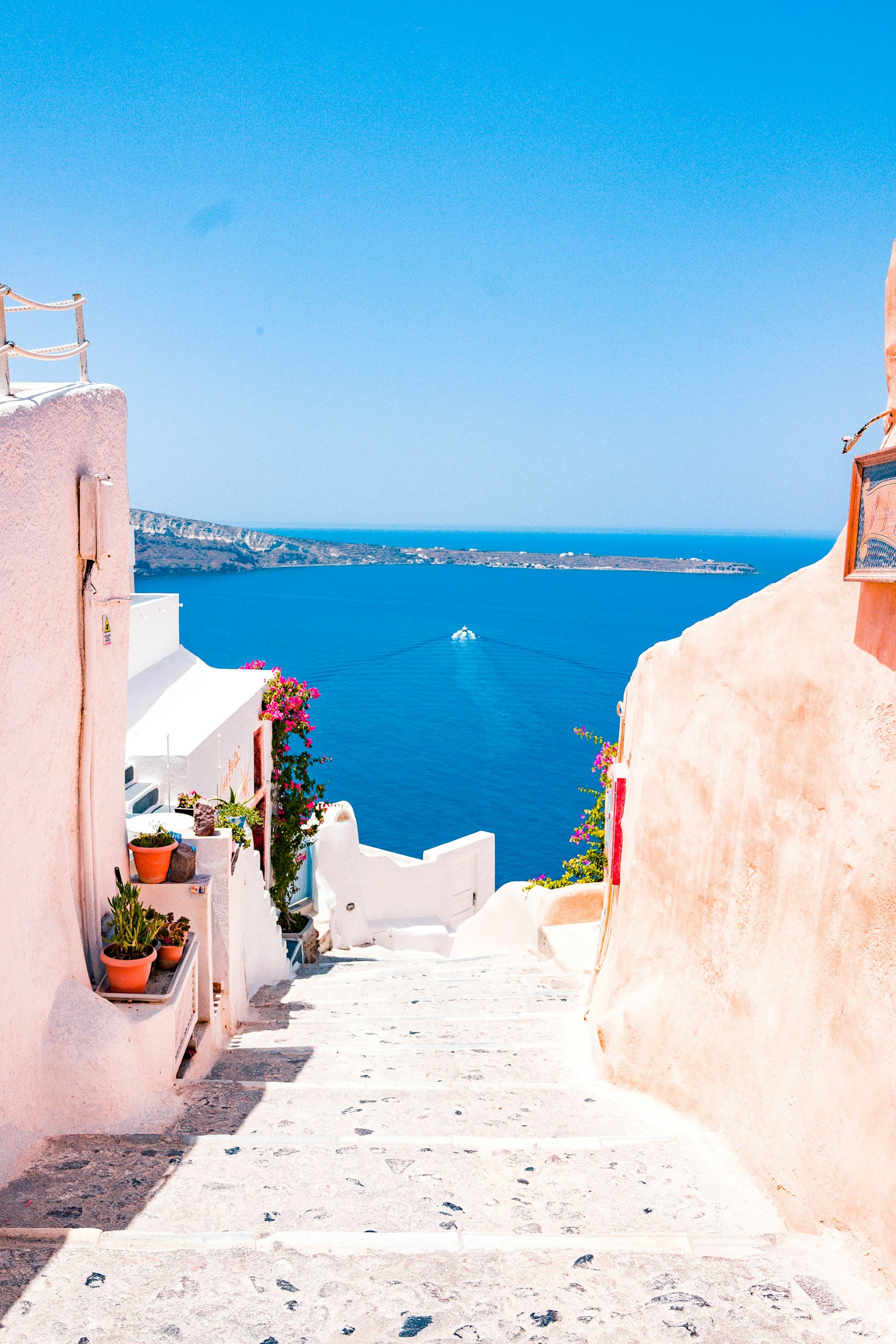 Scenic Italian coastal landscape with luxury villas and blue water